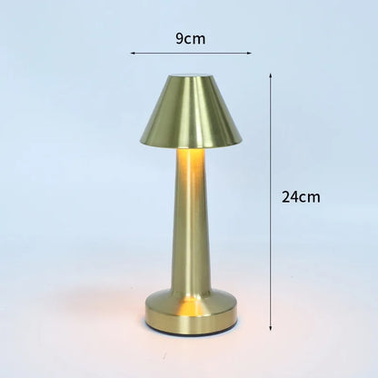 Modern Nordic Creative Bedside Bar Bedroom USB Charging Touch Iron Art Dumbbell Table Lamp Night Light Atmosphere Decorative Lamp