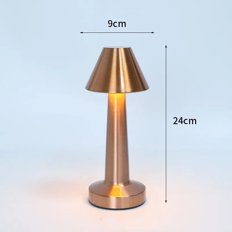 Modern Nordic Creative Bedside Bar Bedroom USB Charging Touch Iron Art Dumbbell Table Lamp Night Light Atmosphere Decorative Lamp