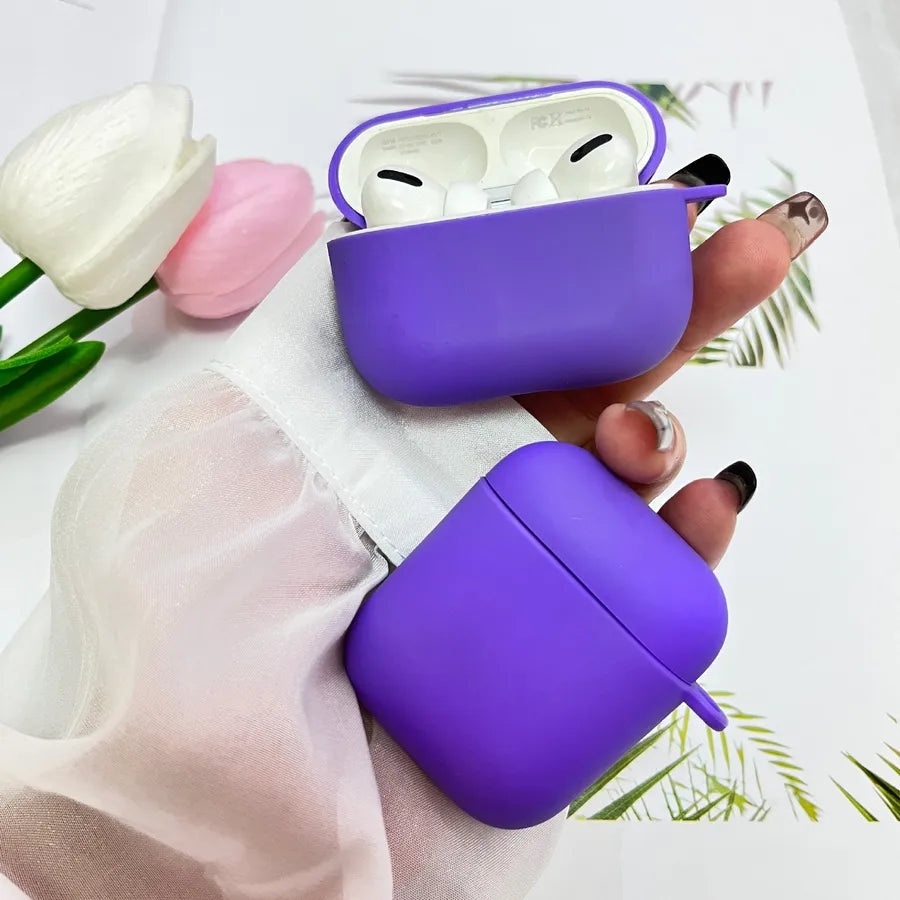 tpu Solid Color Simple Style Bluetooth earphone cover Phone Accessories