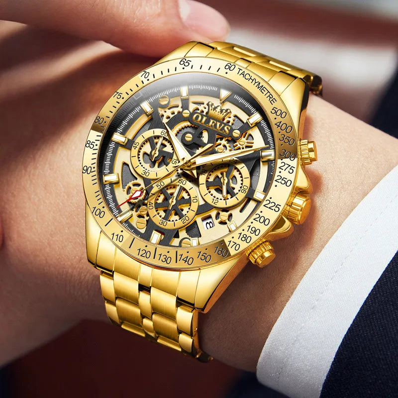 A new cross-border quartz watch made by Oli brand foreign trade wholesale selling waterproof men's watch men's watch