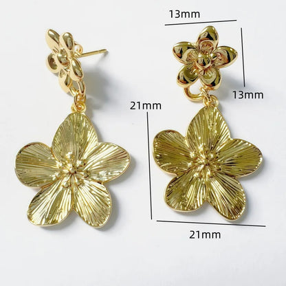 1 Pair Cute Funny Starfish Flower 304 Stainless Steel Drop Earrings