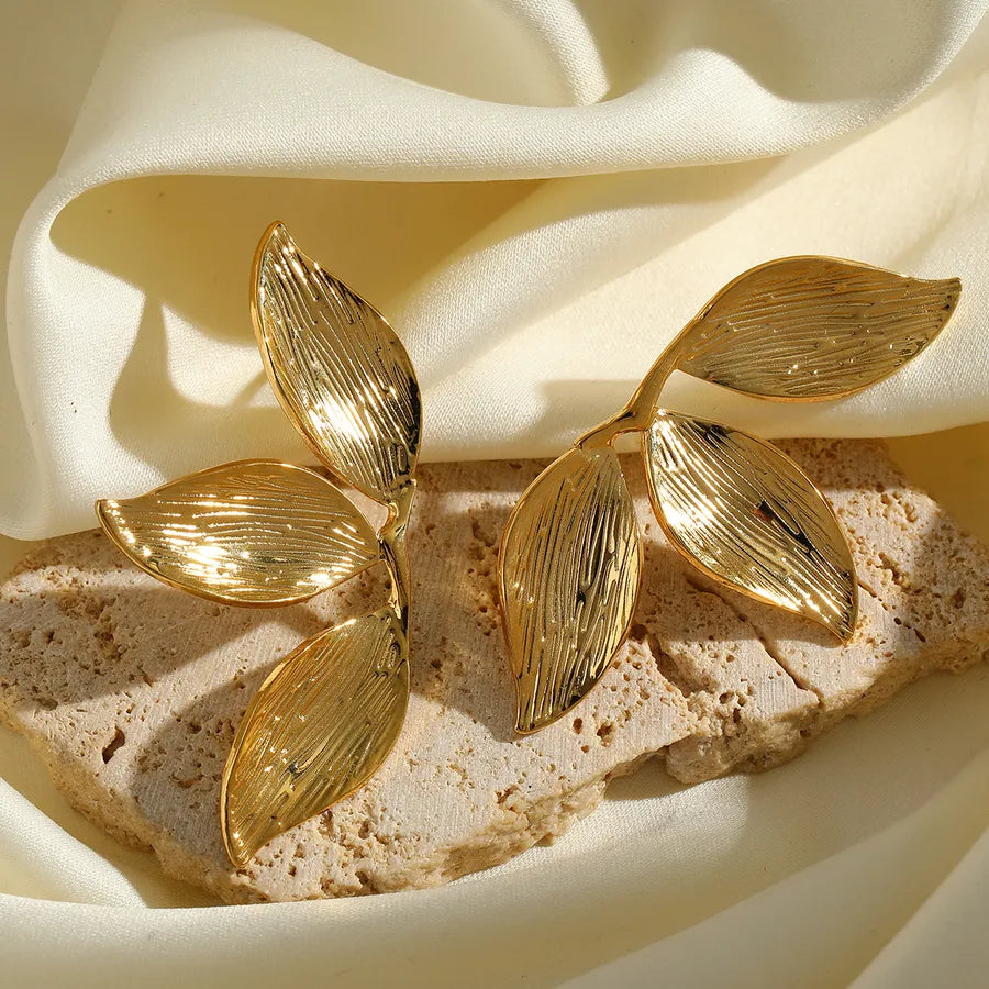 1 Pair Romantic Simple Style Flower 304 Stainless Steel Ear Studs