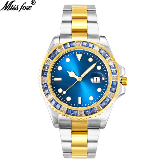 Business Solid Color Folding Buckle Quartz Watch Men's Watches