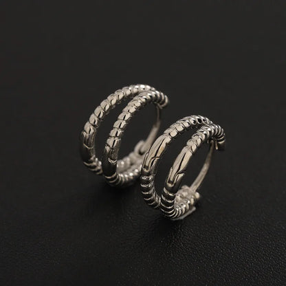 1 Pair Hip-Hop Streetwear Geometric Plating Copper Hoop Earrings