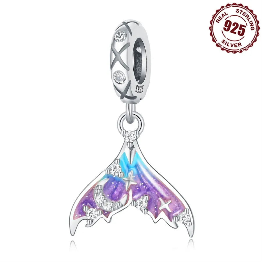 1 Piece 925 Sterling Silver Pearl Zircon Tortoise Polished Pendant Beads Spacer Bars Jewelry Accessories