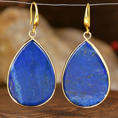 1 Pair Elegant Luxurious Water Droplets natural stone Drop Earrings