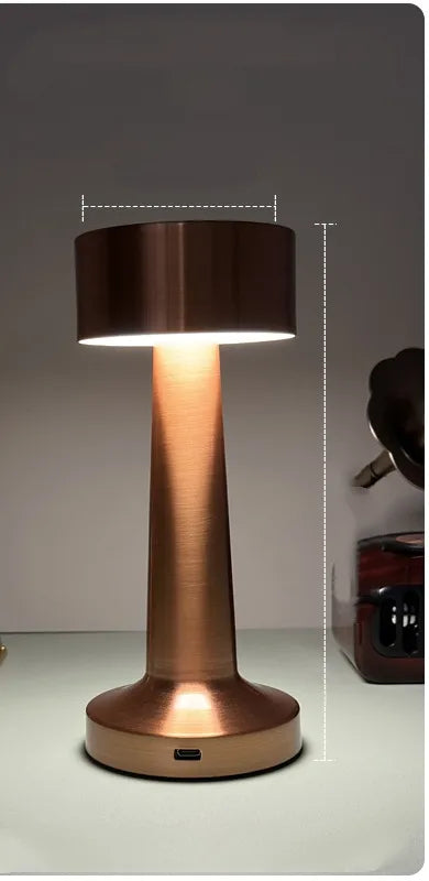 Modern Nordic Creative Bedside Bar Bedroom USB Charging Touch Iron Art Dumbbell Table Lamp Night Light Atmosphere Decorative Lamp