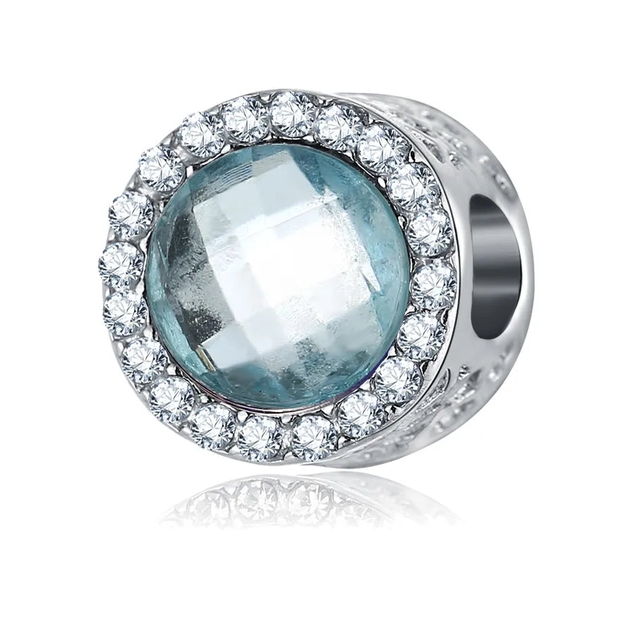 1 Piece 1.2*1.2*1cm  Alloy Round Beads