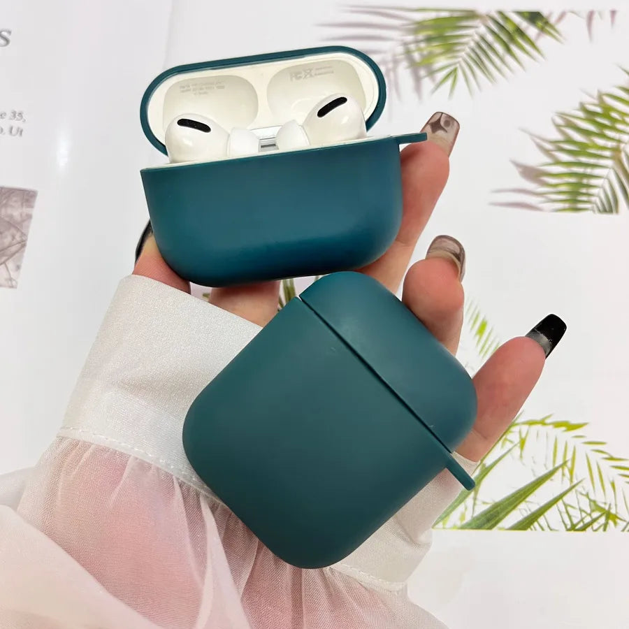 tpu Solid Color Simple Style Bluetooth earphone cover Phone Accessories