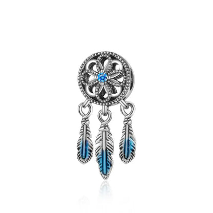 1 Piece 10 * 15mm White Copper Zircon Dreamcatcher Crown Polished Pendant Beads Jewelry Accessories