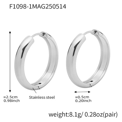1 Pair IG Style Casual Vacation Geometric Polishing Plating 304 Stainless Steel 18K Gold Plated Earrings