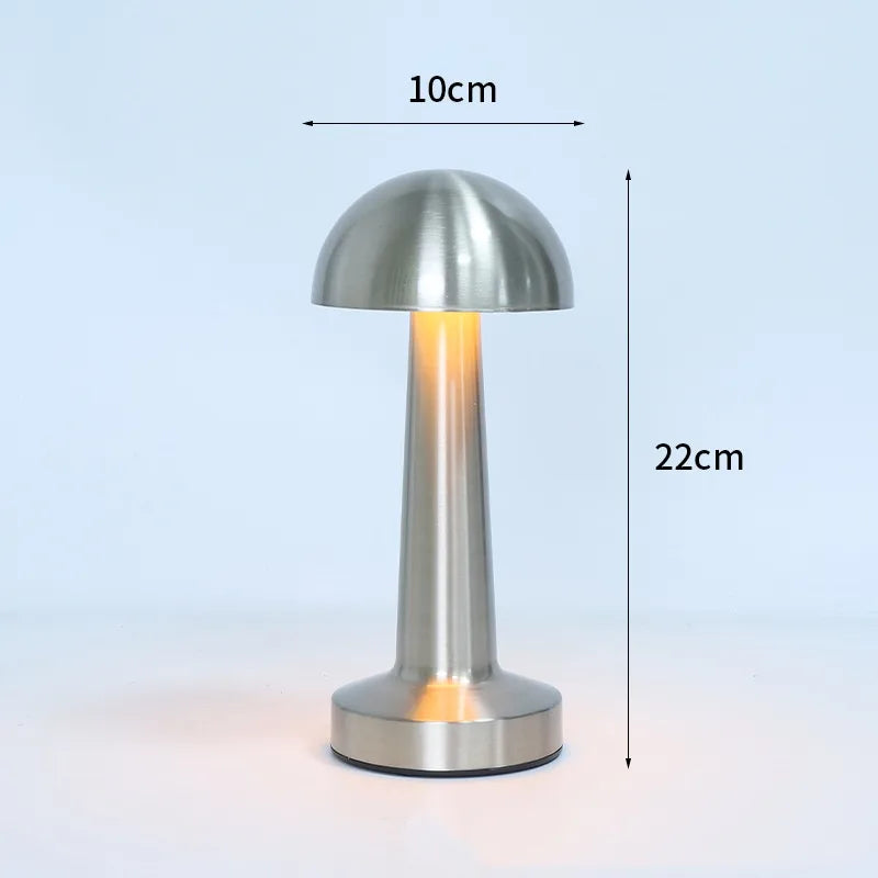 Modern Nordic Creative Bedside Bar Bedroom USB Charging Touch Iron Art Dumbbell Table Lamp Night Light Atmosphere Decorative Lamp