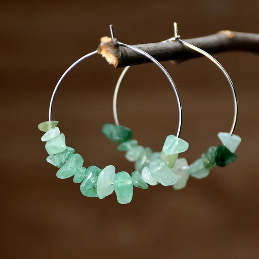 1 Pair Elegant Lady Vacation Geometric Beaded natural stone Earrings