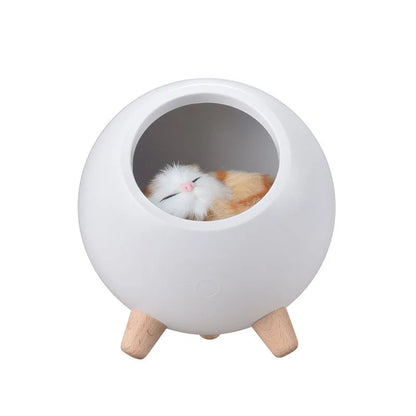 Cute little pet house night light usb rechargeable headlamp children's bedroom Bluetooth speaker led bedside table lamp desktop