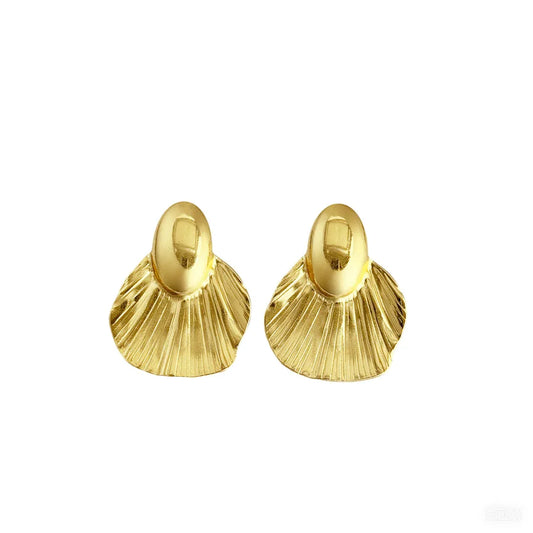 1 Pair Elegant Lady Vacation Solid Color Polishing Plating 304 Stainless Steel 18K Gold Plated  Backs Ear Studs