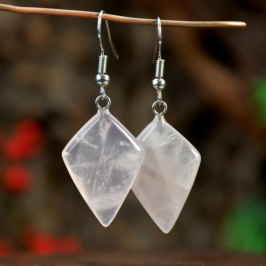 1 Pair Vacation Classic Style Geometric Alloy natural stone Drop Earrings