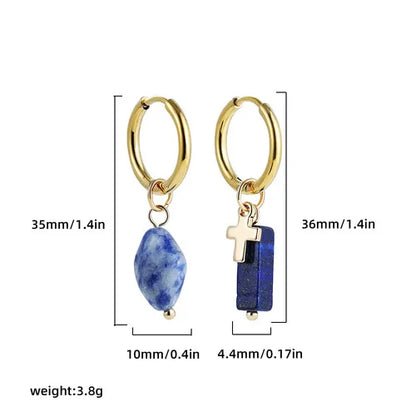 1 Pair Modern Style Geometric natural stone Drop Earrings
