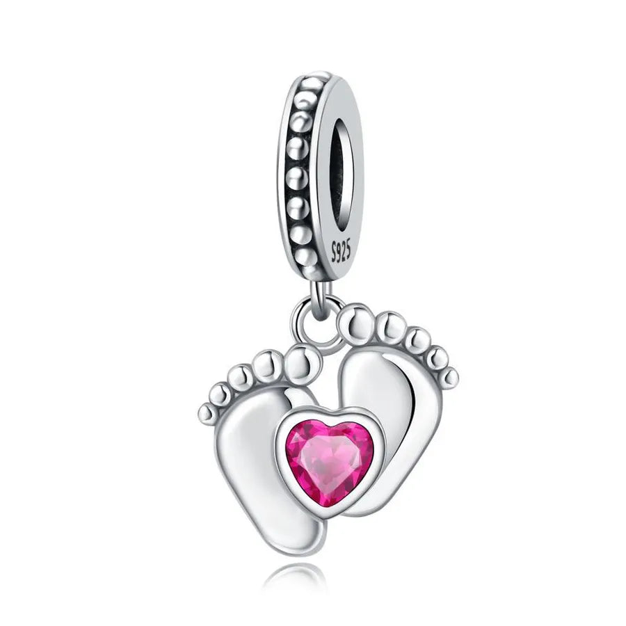 1 Piece 23*14mm 925 Sterling Silver Letter Heart Shape Pendant Beads Jewelry Accessories