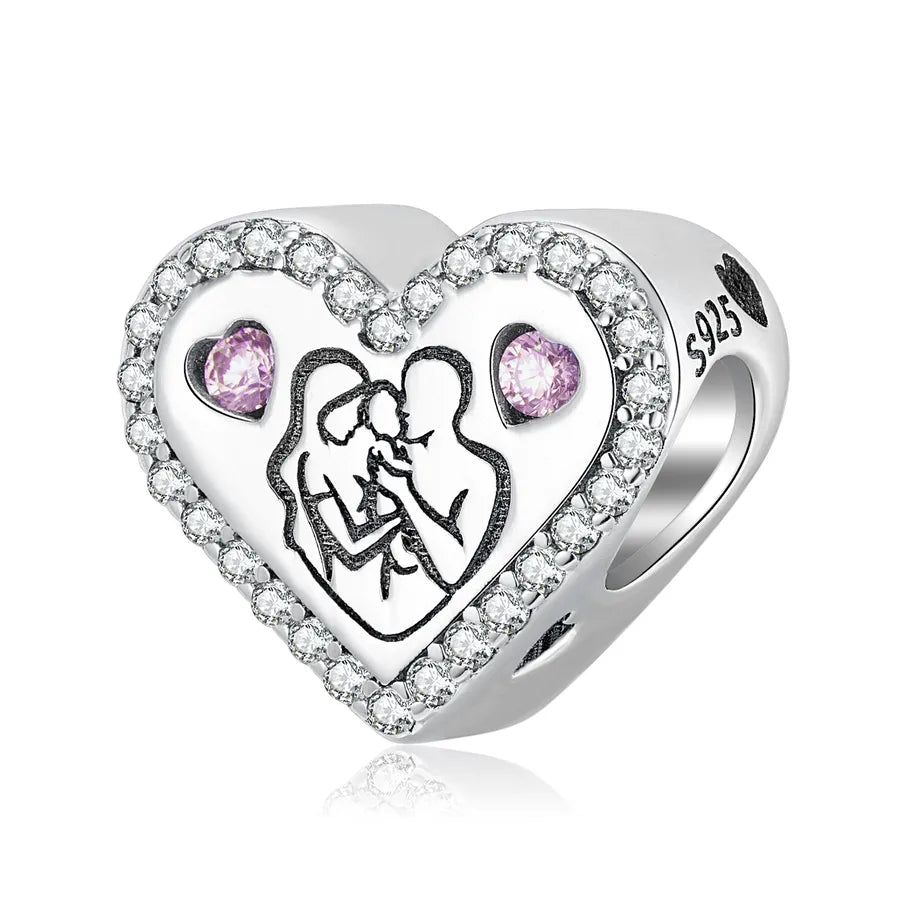 1 Piece 925 Sterling Silver Heart Shape Jewelry Accessories