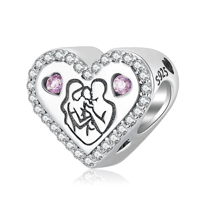 1 Piece 925 Sterling Silver Heart Shape Jewelry Accessories