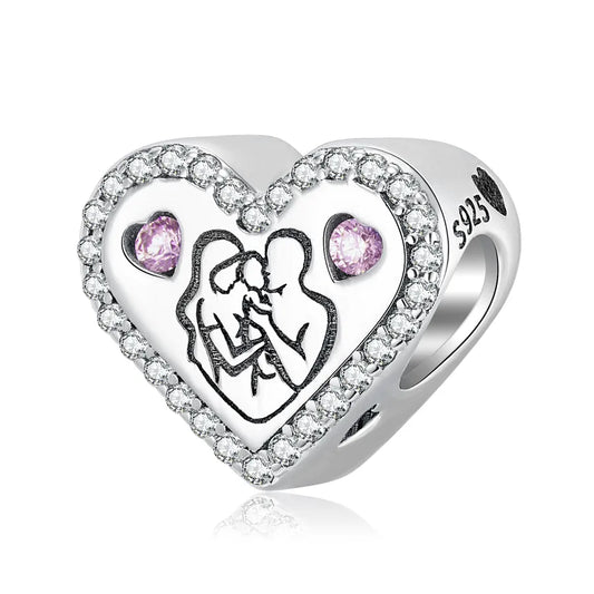 1 Piece 925 Sterling Silver Heart Shape Jewelry Accessories