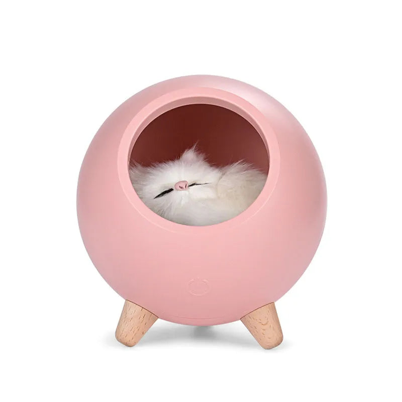 Cute little pet house night light usb rechargeable headlamp children's bedroom Bluetooth speaker led bedside table lamp desktop