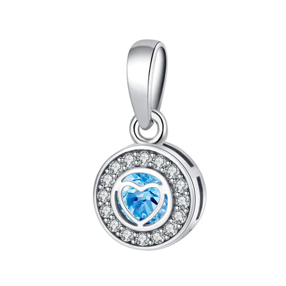 1 Piece 9*18mm 925 Sterling Silver Zircon Heart Shape Polished Pendant Jewelry Accessories