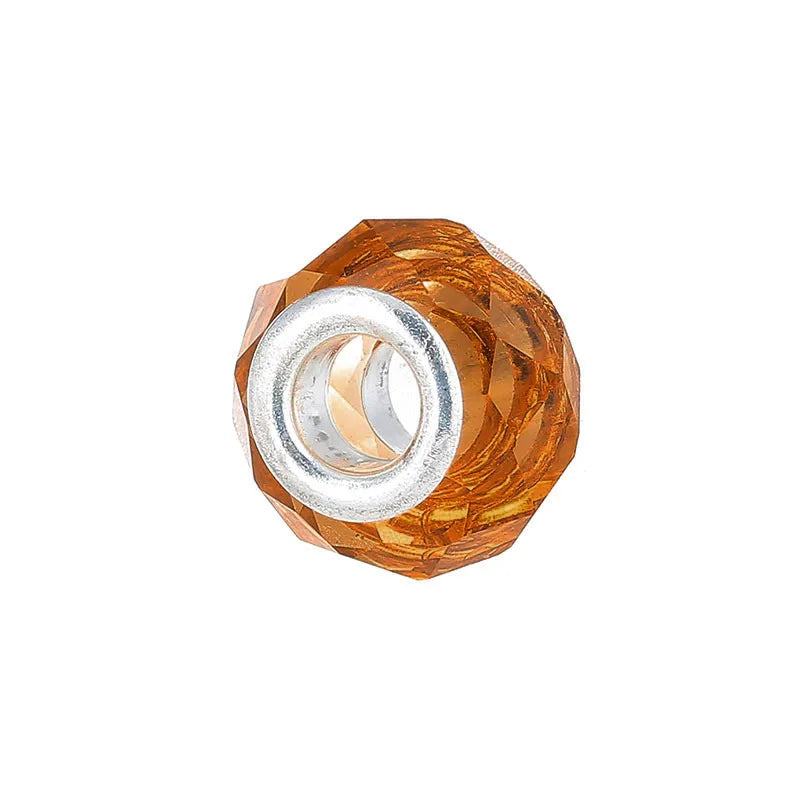 1 Piece 15*15mm Alloy Resin Geometric Polished Beads