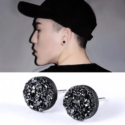 1 Piece Basic Simple Style Geometric Plating 925 Sterling Silver Crystal Ear Studs