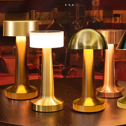 Modern Nordic Creative Bedside Bar Bedroom USB Charging Touch Iron Art Dumbbell Table Lamp Night Light Atmosphere Decorative Lamp