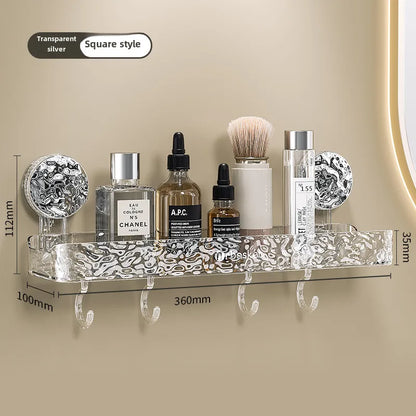 Bathroom suction cup triangle storage rack punch-free wall-mounted shelf bathroom toilet washstand corner storage rack