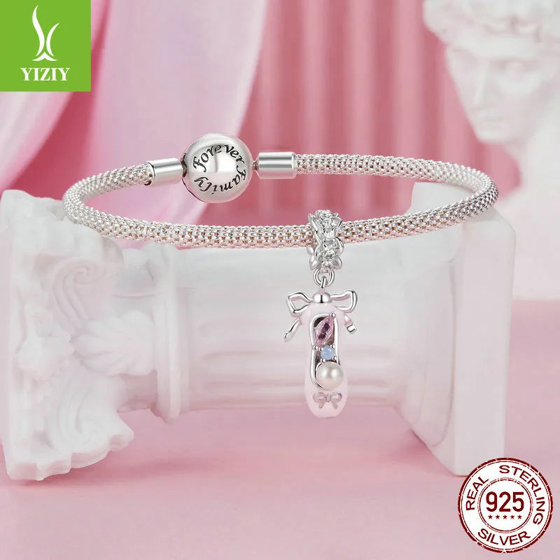 1 Piece 925 Sterling Silver Dance shoe Pendant