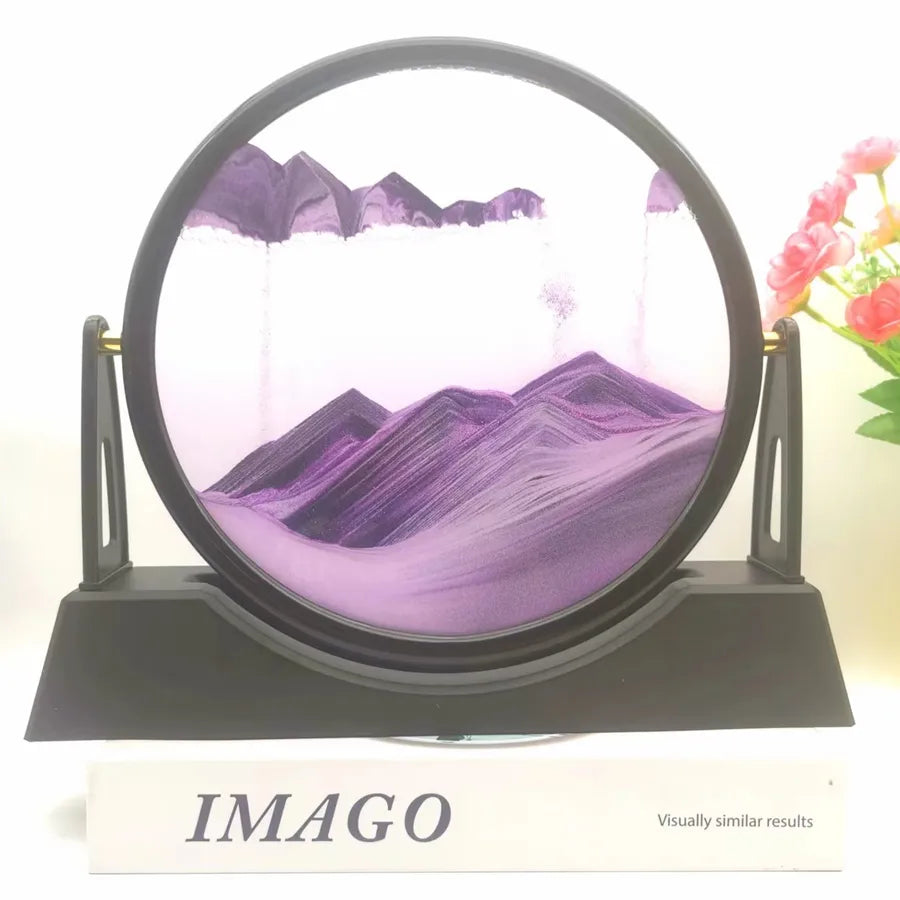 Creative  ornaments liquid decompression quicksand painting office desktop living room bedside table decorations birthday gift