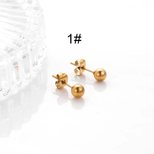 1 Pair Hip-Hop Geometric Cross Feather Plating 316 Stainless Steel  Earrings