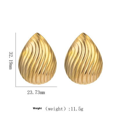 1 Pair Elegant Modern Style Geometric Plating Titanium Steel Ear Studs