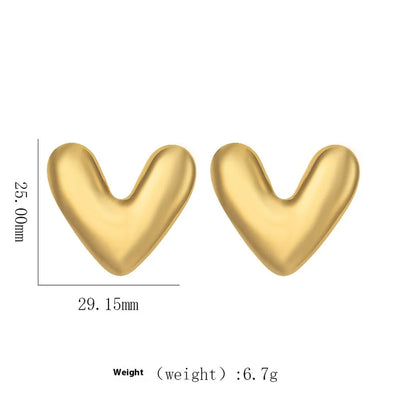 1 Pair Elegant Modern Style Geometric Plating Titanium Steel Ear Studs