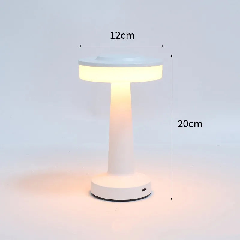 Modern Nordic Creative Bedside Bar Bedroom USB Charging Touch Iron Art Dumbbell Table Lamp Night Light Atmosphere Decorative Lamp