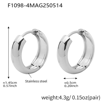 1 Pair IG Style Casual Vacation Geometric Polishing Plating 304 Stainless Steel 18K Gold Plated Earrings