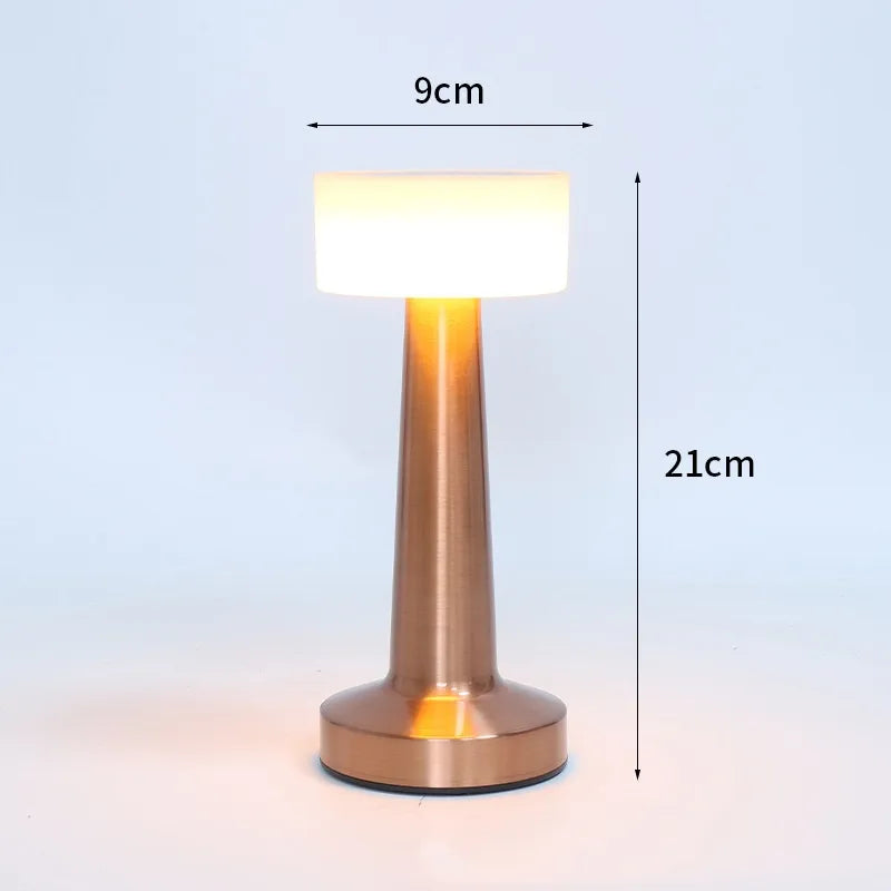Modern Nordic Creative Bedside Bar Bedroom USB Charging Touch Iron Art Dumbbell Table Lamp Night Light Atmosphere Decorative Lamp
