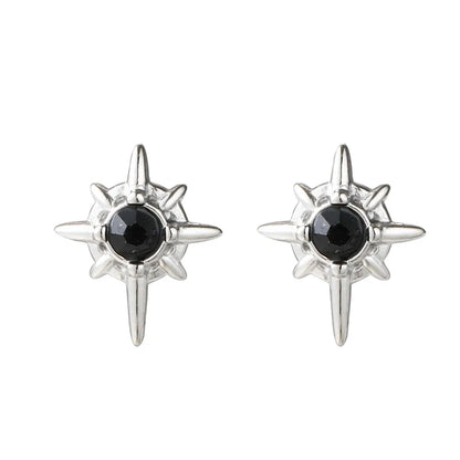 1 Pair Simple Style Classic Style Solid Color Inlay Titanium Steel Rhinestones Ear Studs