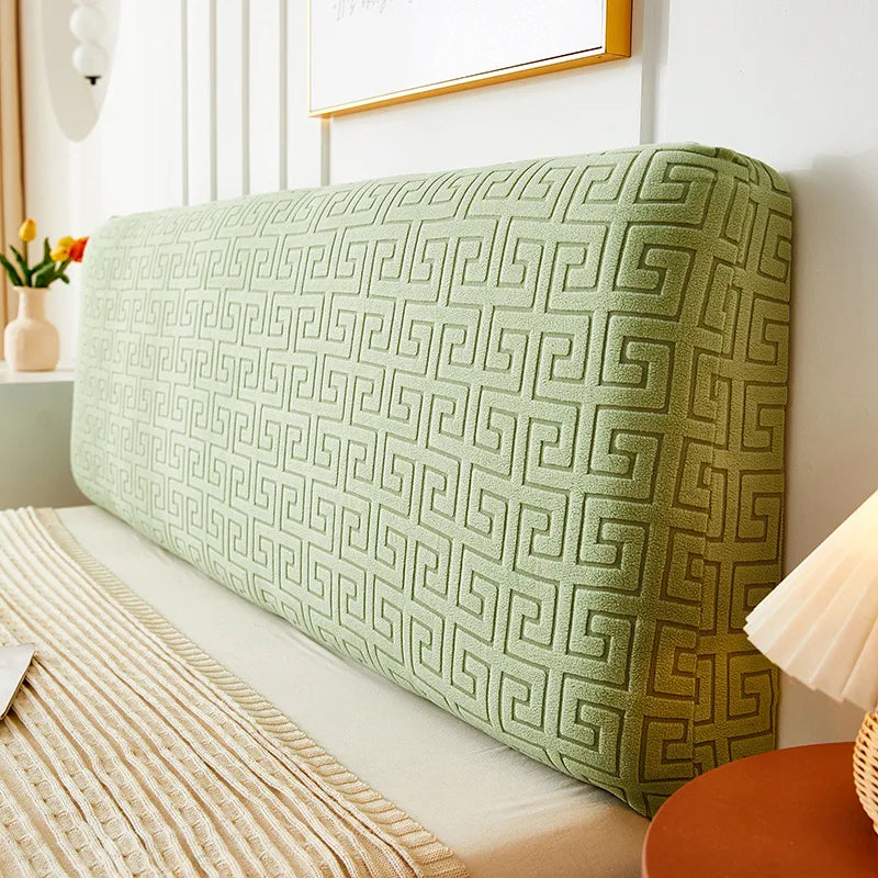 Simple Japanese Style Three-Dimensional Jacquard Headcover Full Covering Bedside Backrest Dust Cover Soft Covering Headcover