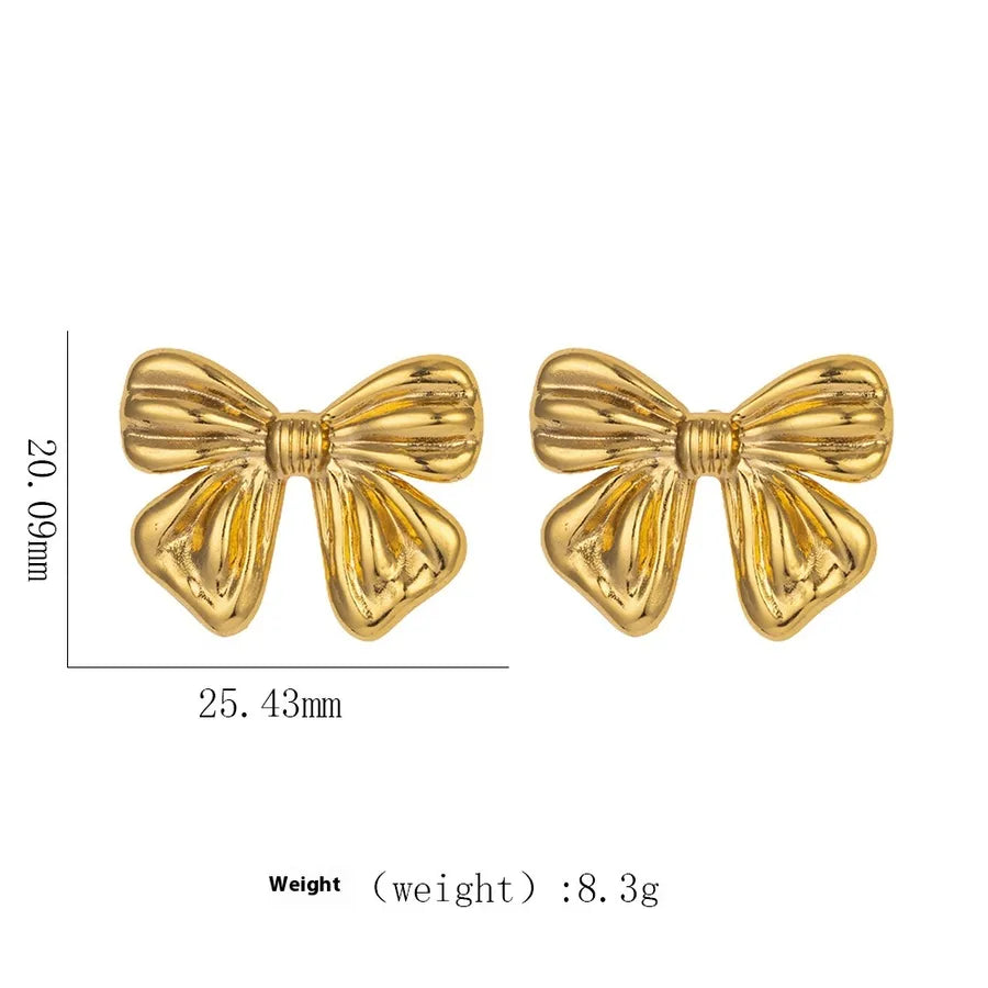 1 Pair Elegant Modern Style Geometric Plating Titanium Steel Ear Studs