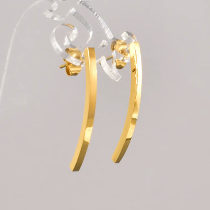 1 Pair Elegant Simple Style Classic Style Geometric Plating Inlay 304 Stainless Steel Titanium Steel Artificial Pearls 18K Gold Plated Ear Studs