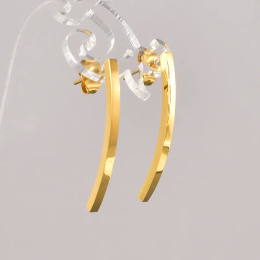 1 Pair Elegant Simple Style Classic Style Geometric Plating Inlay 304 Stainless Steel Titanium Steel Artificial Pearls 18K Gold Plated Ear Studs