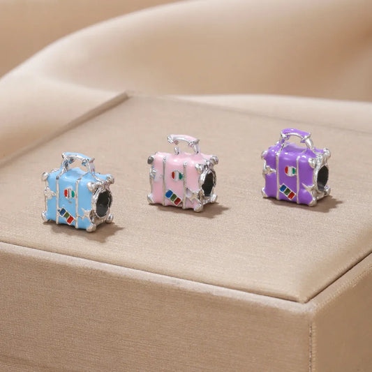 1 Piece 11.4*13.6mm Alloy Bag Pendant Beads