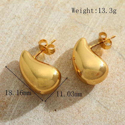 1 Pair Cute Simple Style Classic Style Irregular Geometric Plating 304 Stainless Steel 18K Gold Plated Ear Studs