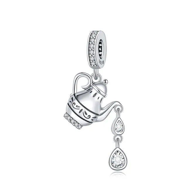 1 Piece 21 * 24mm 925 Sterling Silver Zircon Pumpkin Crown Mushroom Pendant Beads Jewelry Accessories