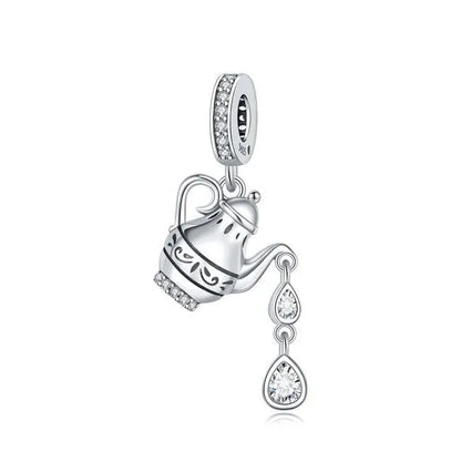 1 Piece 21 * 24mm 925 Sterling Silver Zircon Pumpkin Crown Mushroom Pendant Beads Jewelry Accessories