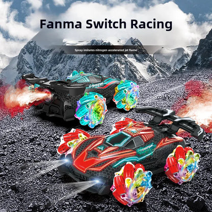 New spray stunt racing car remote control car cool side light stall four-drive high-speed drift boy gift