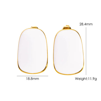 1 Pair Sweet Simple Style Trapezoid 304 Stainless Steel Ear Studs